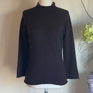 Autum Cashmere Burgundy Mock neck Long S. Sweater